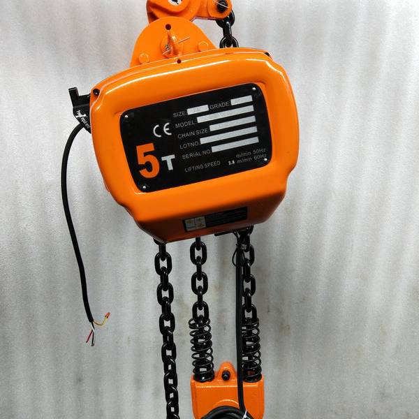 Hb Endless Electric Chain Hoist With Trolley Heavy Lifting Tools 5t